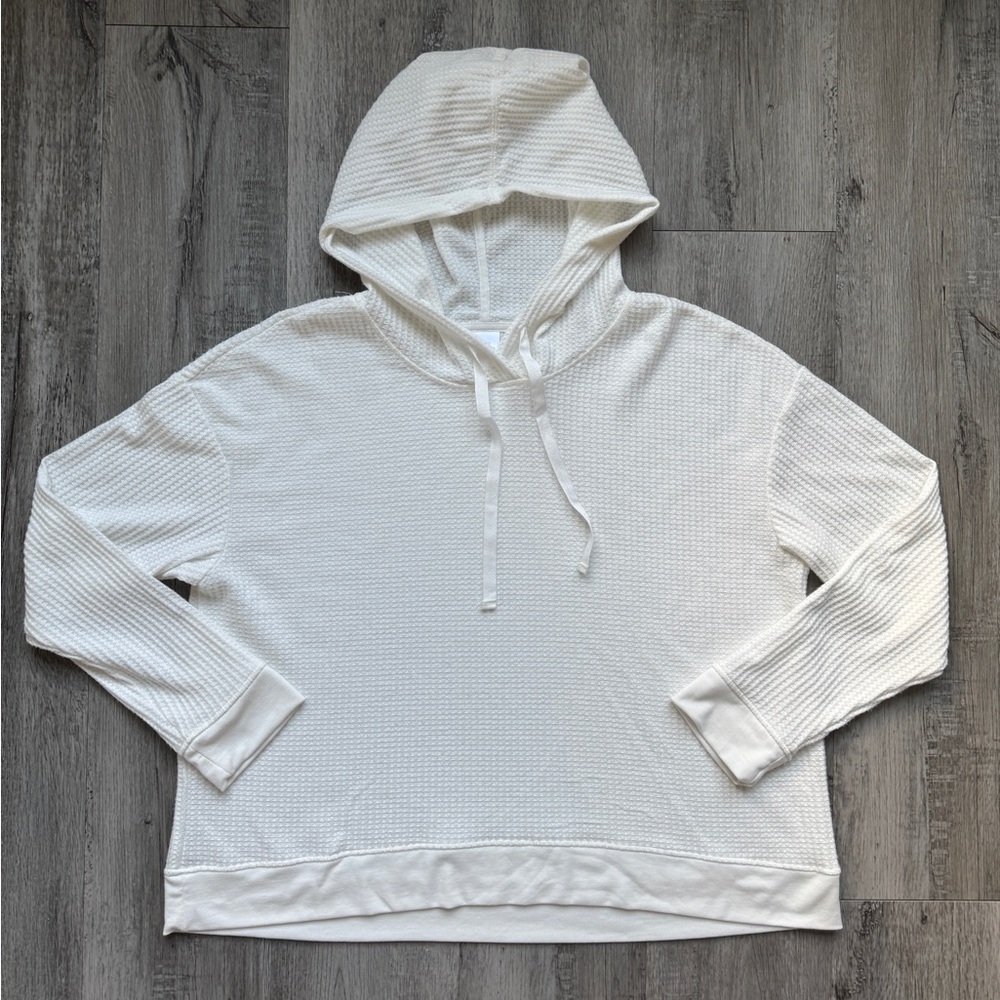 Waffle-knit lightweight hoodie